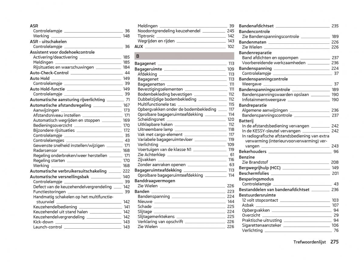 Skoda Superb III 3 handleiding / page 278