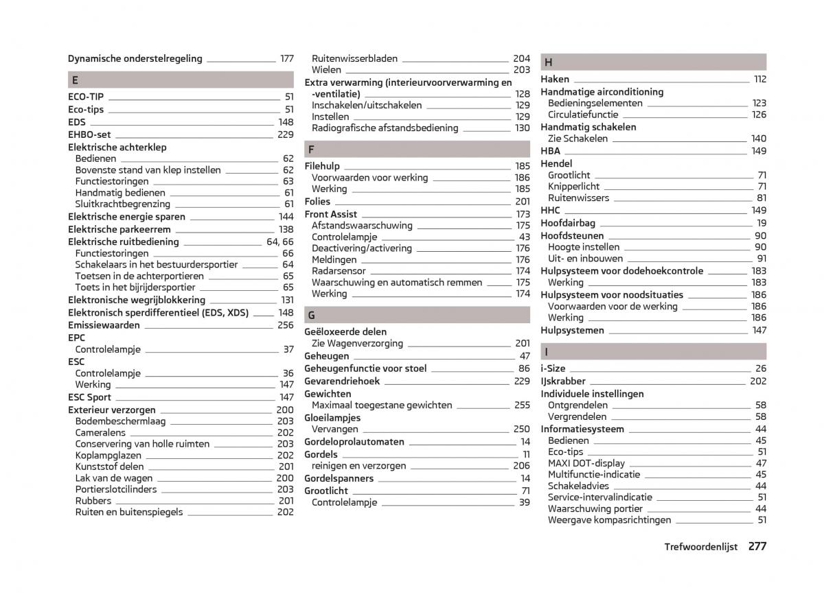 Skoda Superb III 3 handleiding / page 280