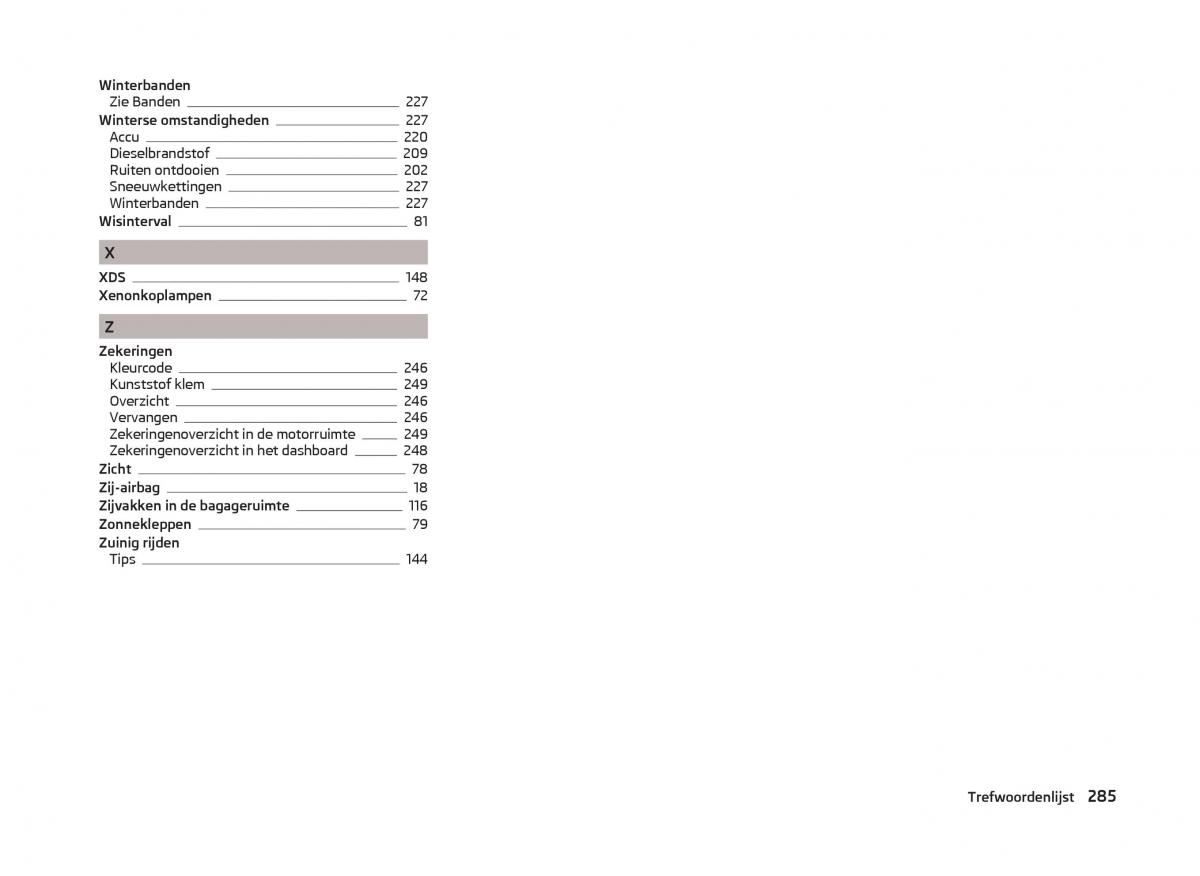 Skoda Superb III 3 handleiding / page 288