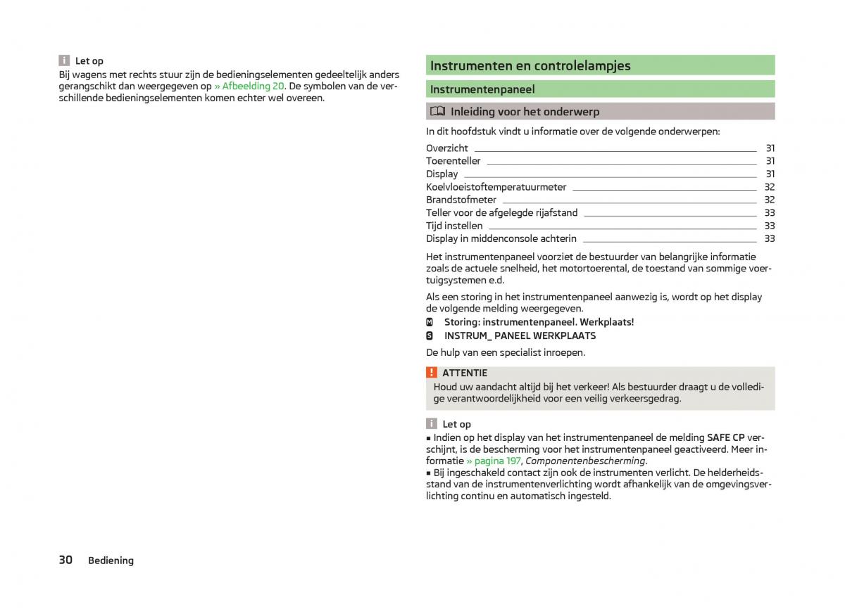 Skoda Superb III 3 handleiding / page 33