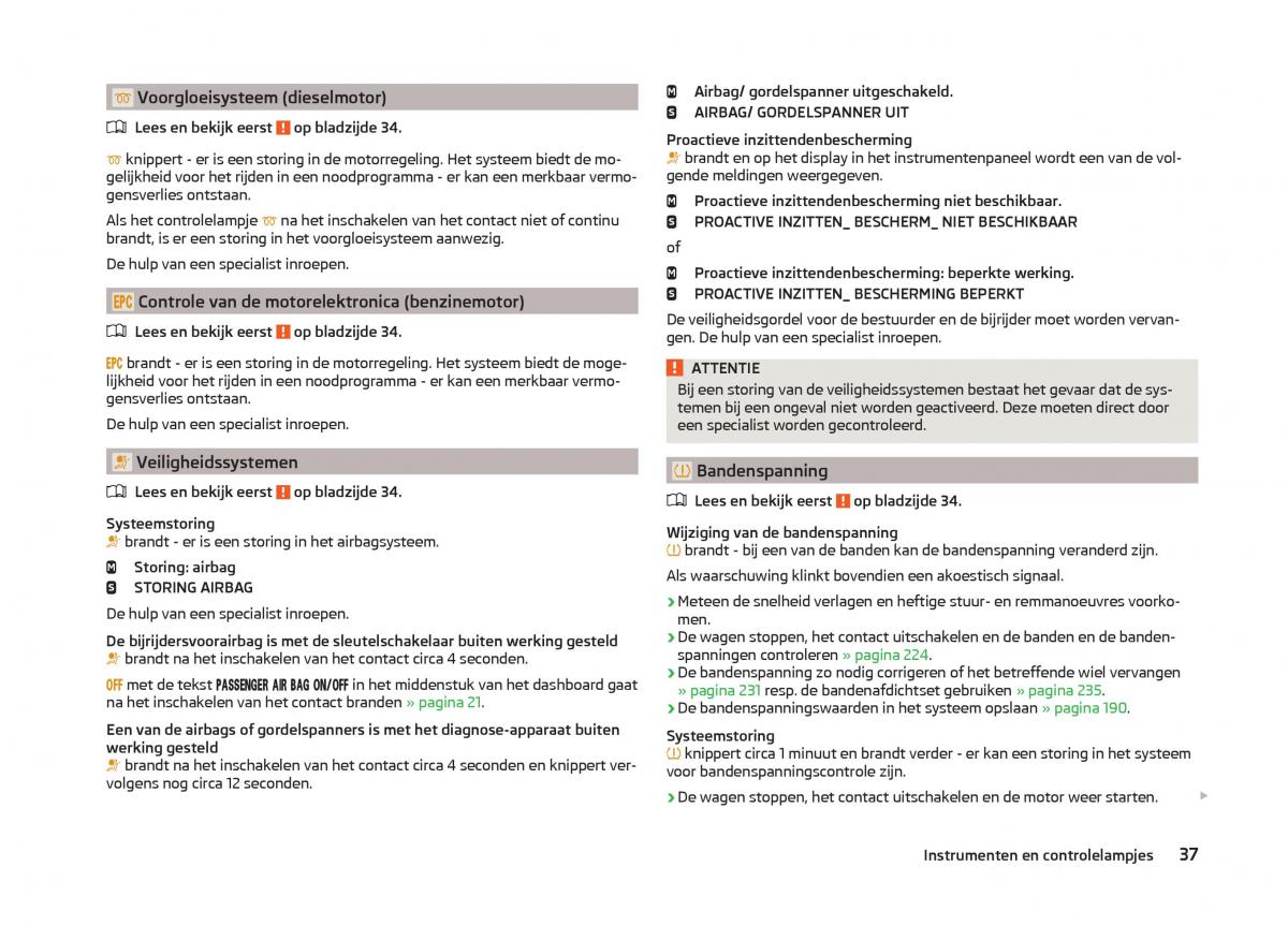 Skoda Superb III 3 handleiding / page 40