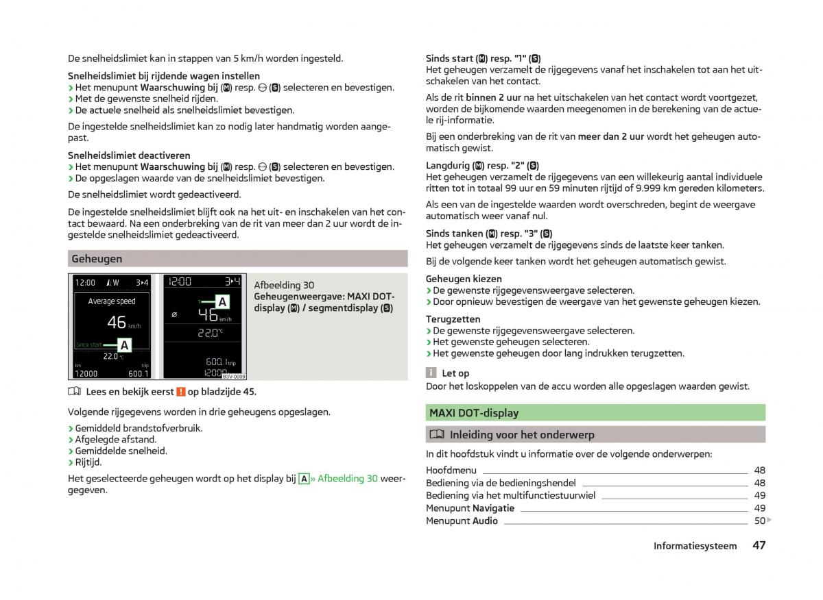 Skoda Superb III 3 handleiding / page 50