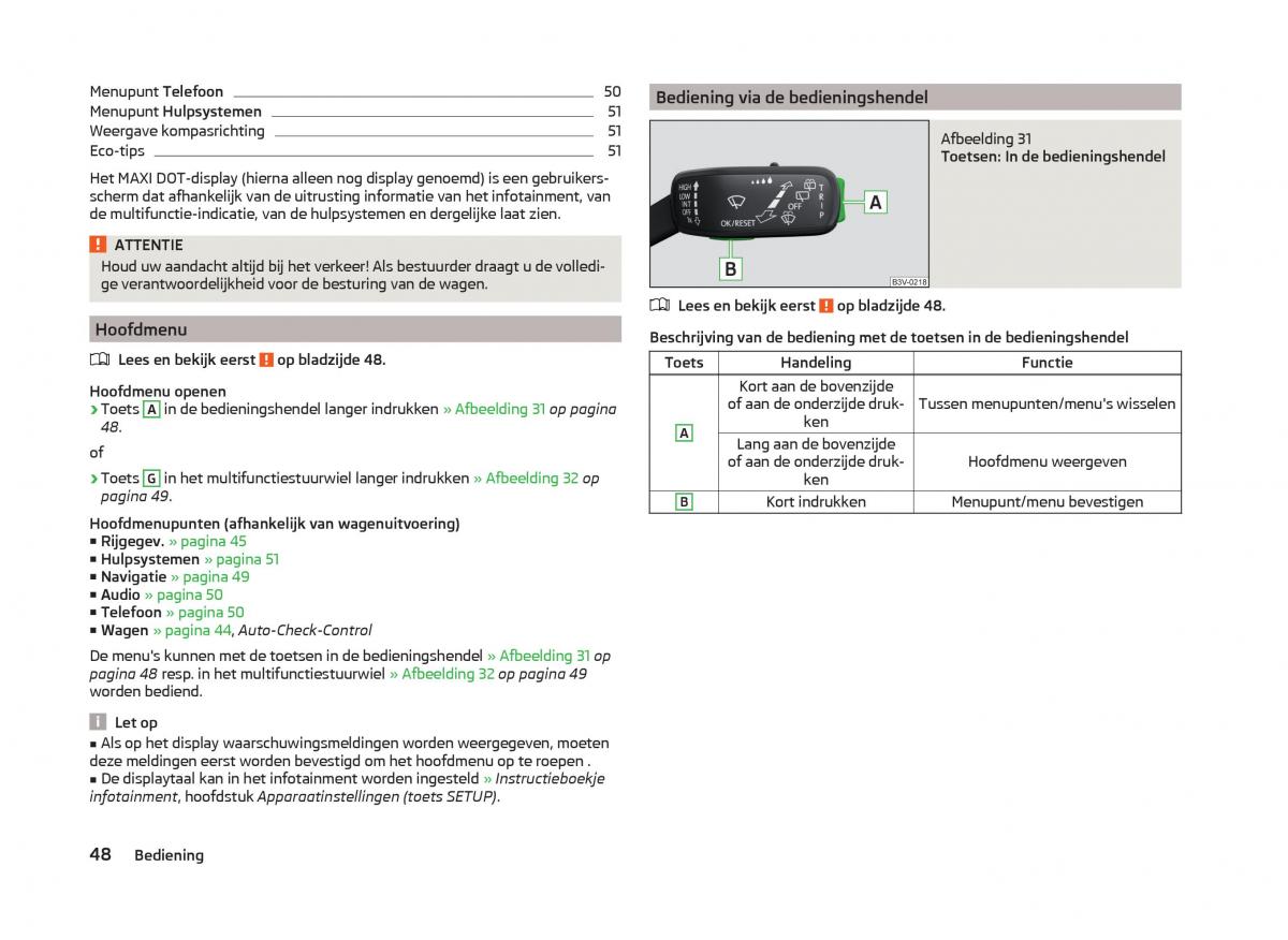 Skoda Superb III 3 handleiding / page 51