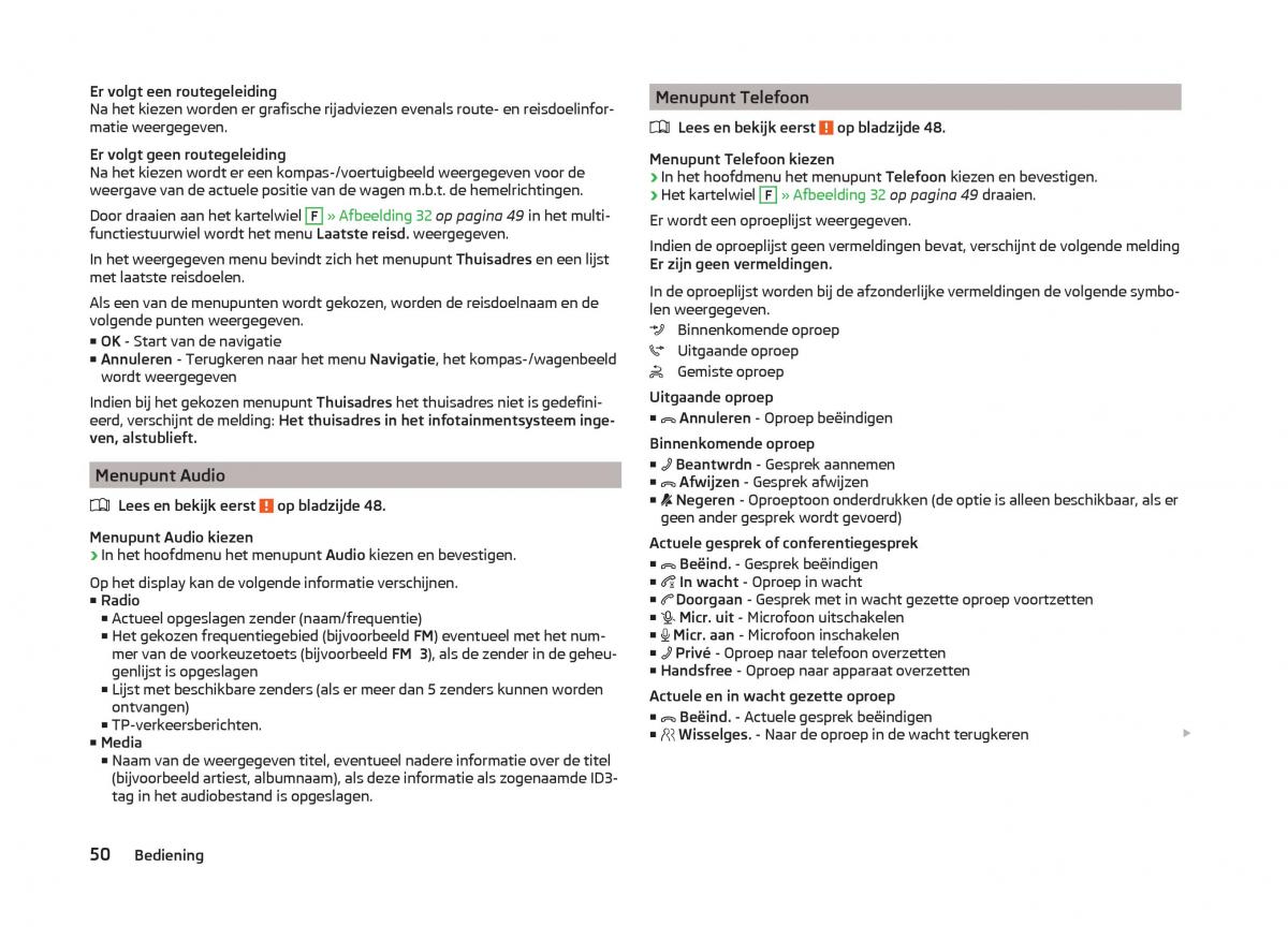 Skoda Superb III 3 handleiding / page 53