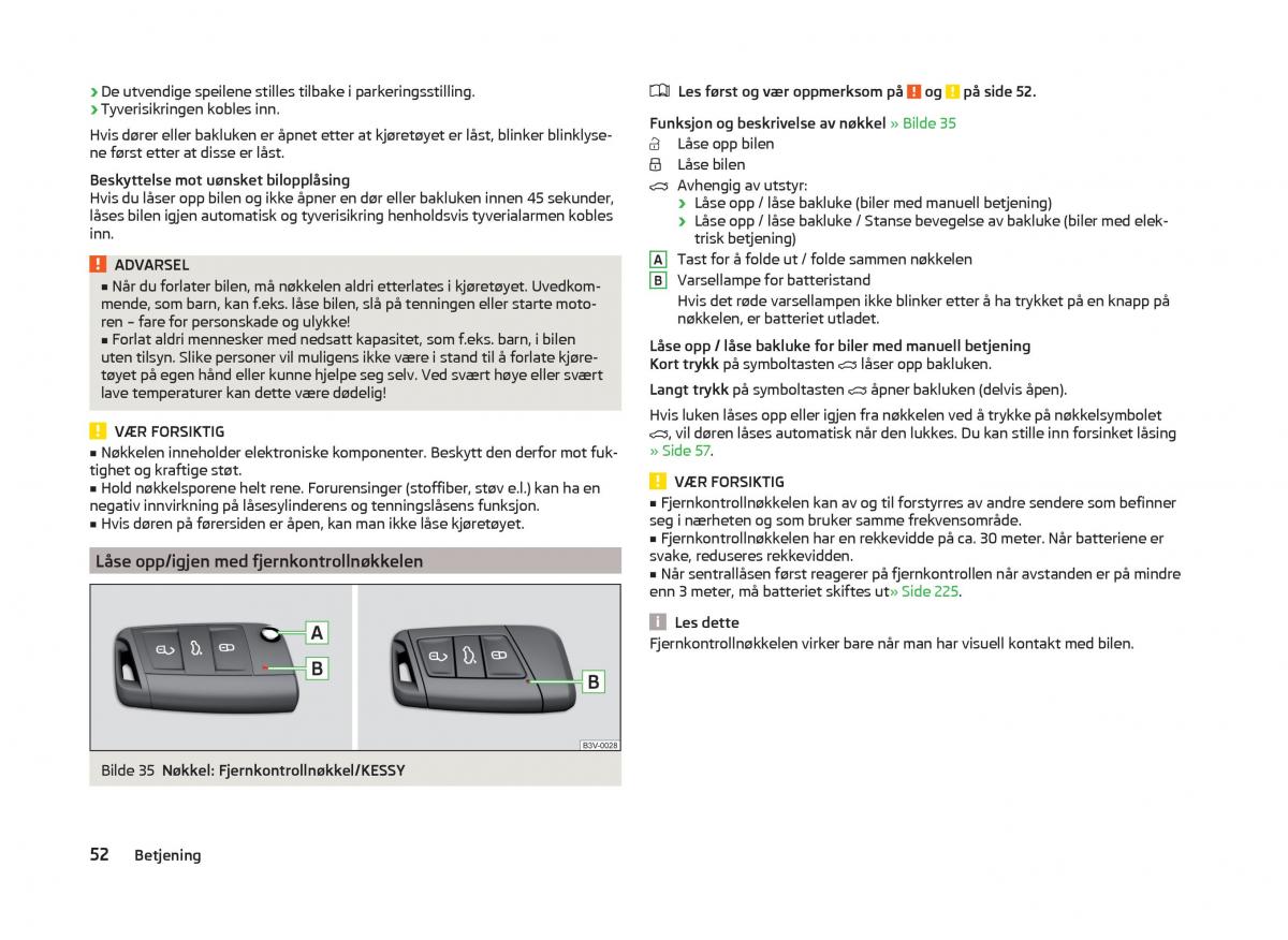 Skoda Superb III 3 bruksanvisningen / page 55