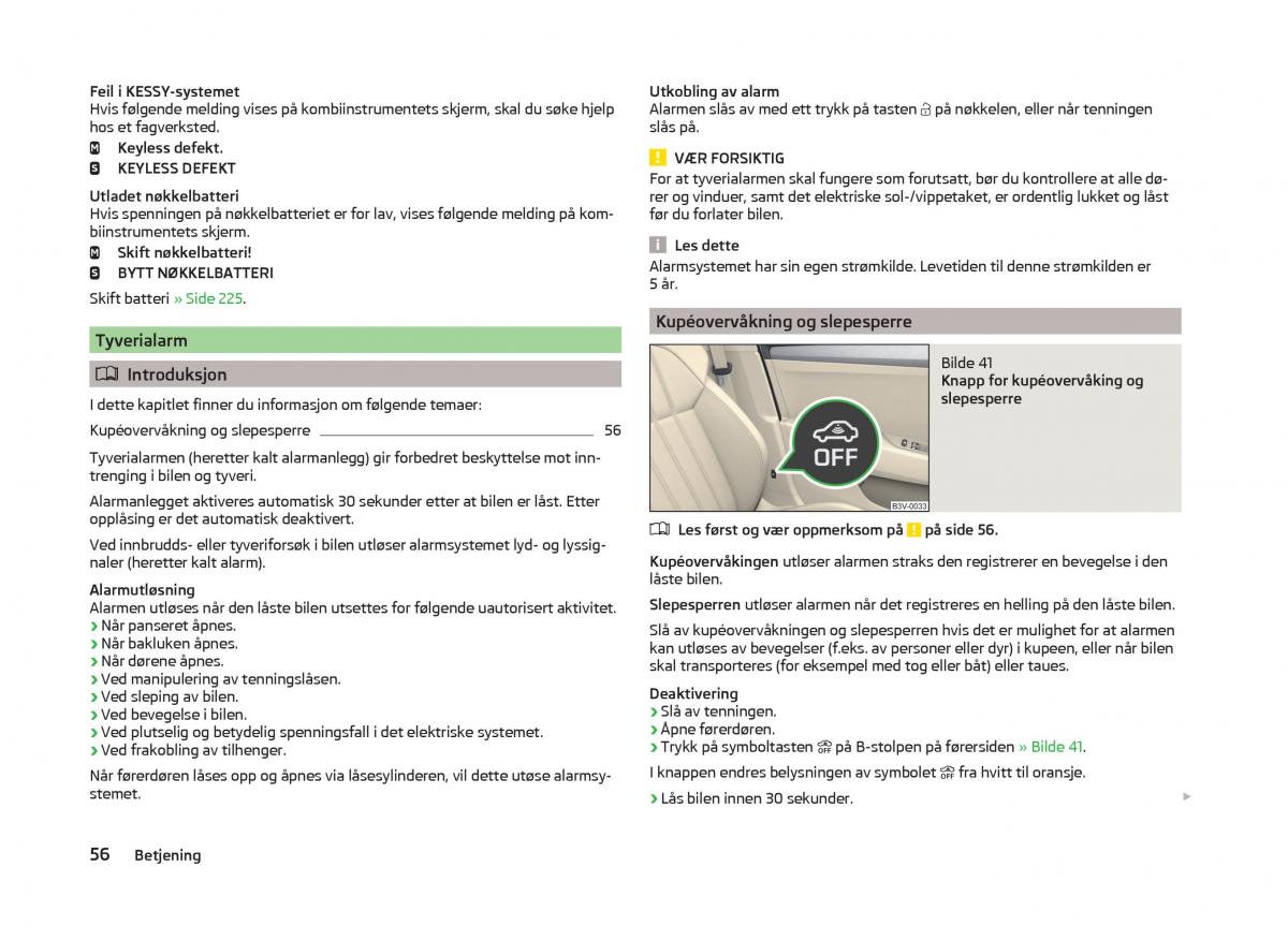 Skoda Superb III 3 bruksanvisningen / page 59