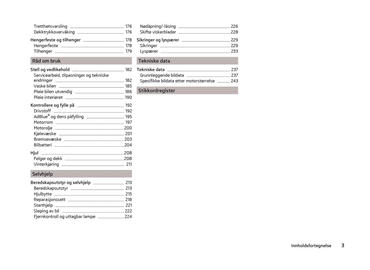 Skoda Superb III 3 bruksanvisningen / page 6