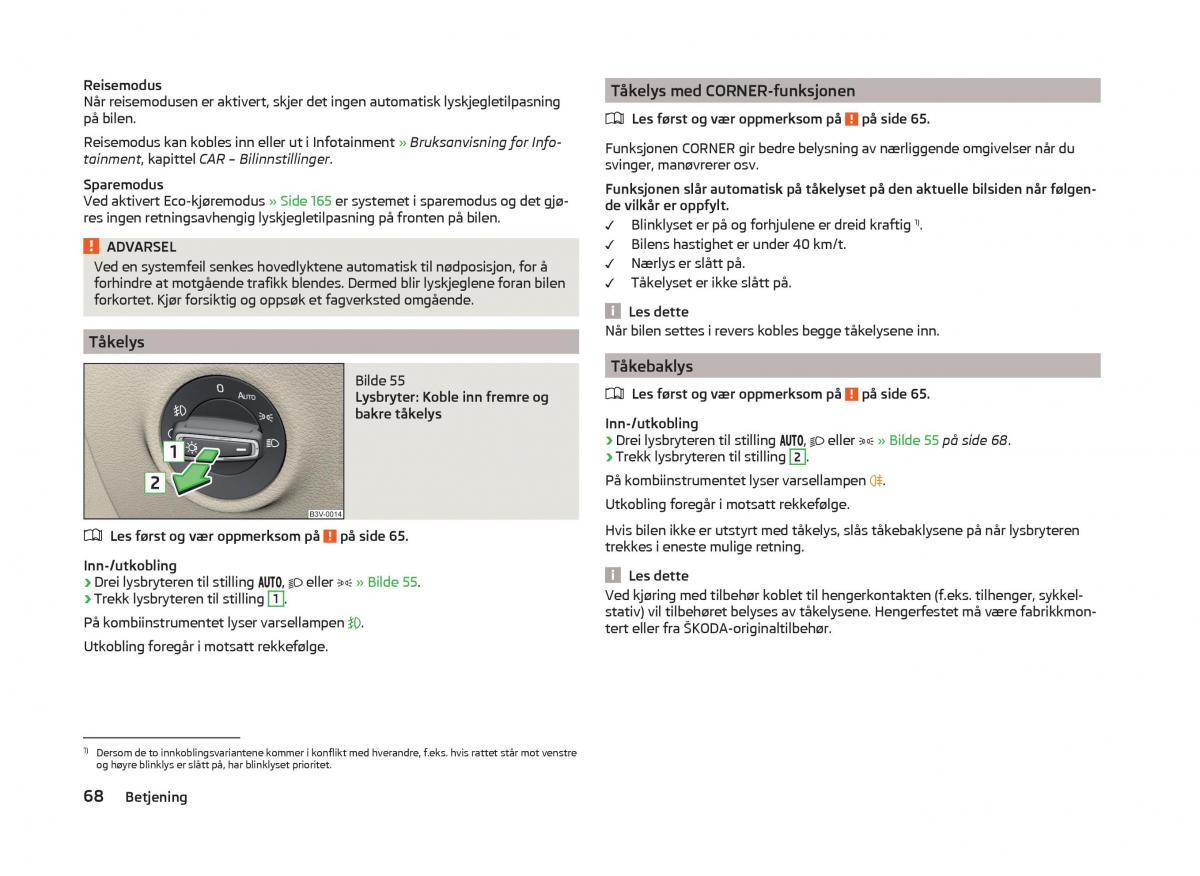 Skoda Superb III 3 bruksanvisningen / page 71