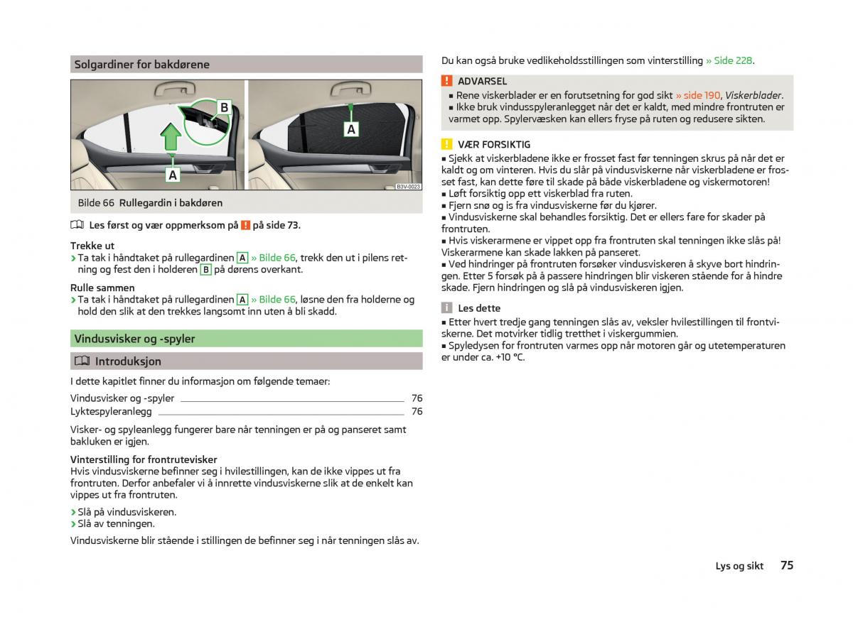 Skoda Superb III 3 bruksanvisningen / page 78