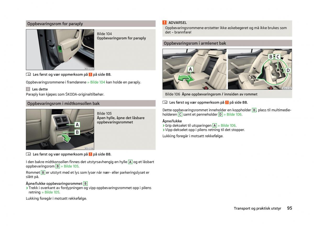 Skoda Superb III 3 bruksanvisningen / page 98