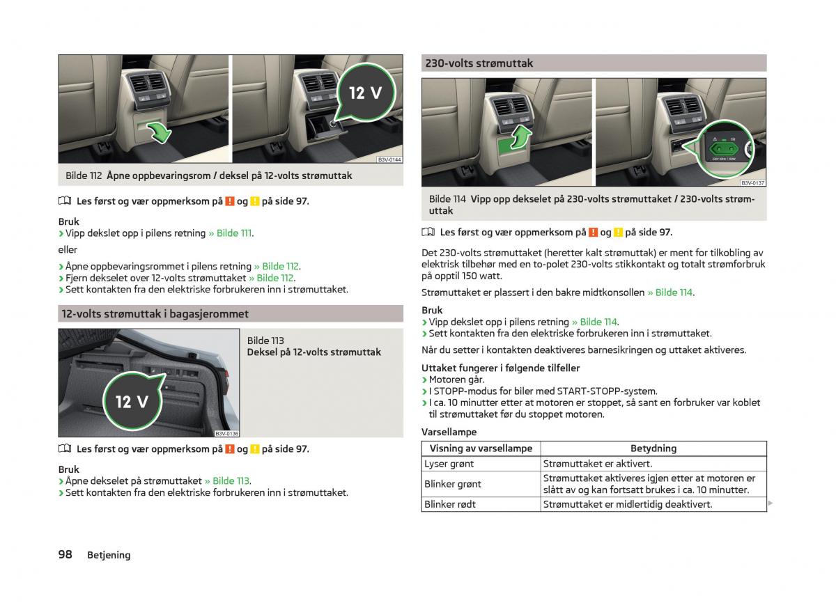 Skoda Superb III 3 bruksanvisningen / page 101