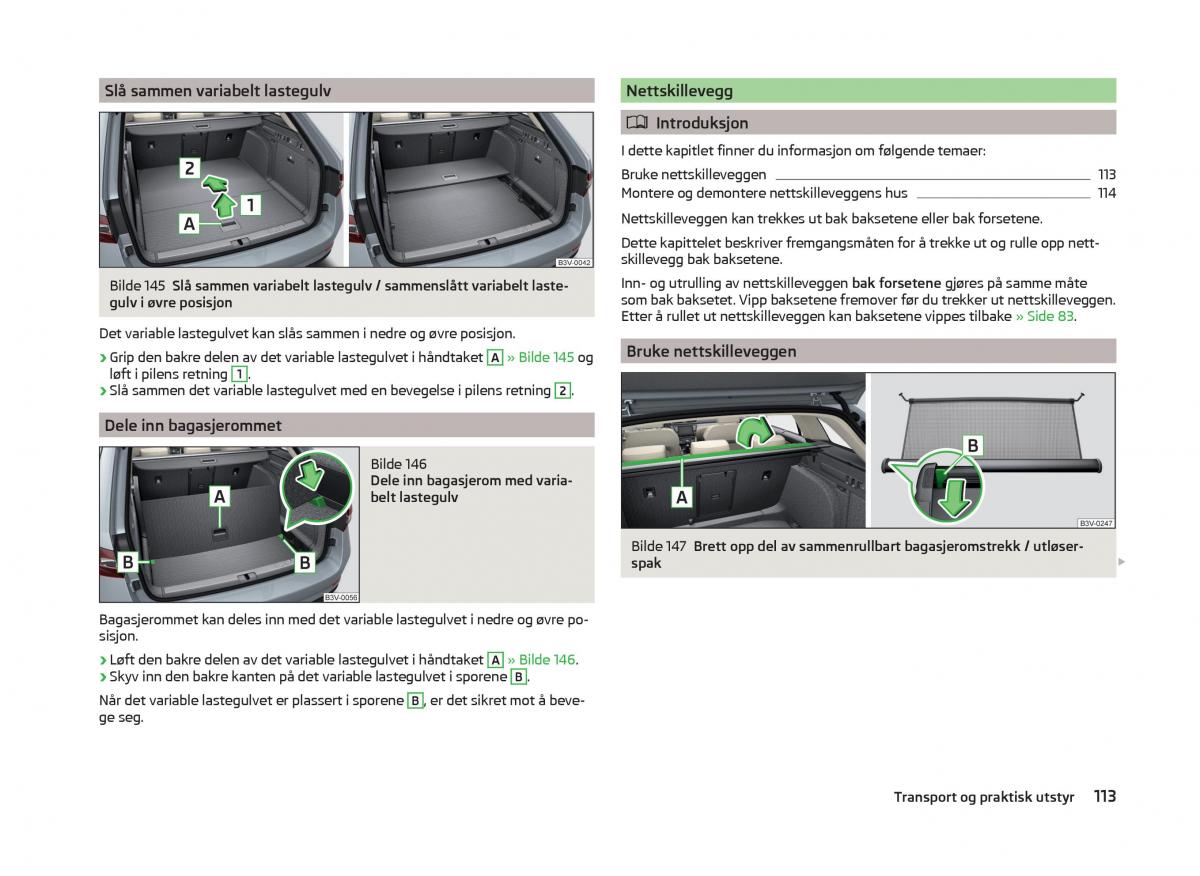 Skoda Superb III 3 bruksanvisningen / page 116