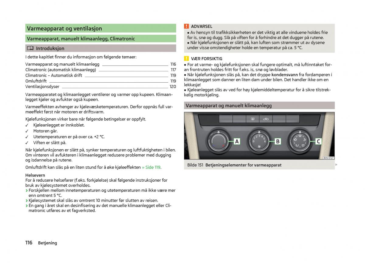 Skoda Superb III 3 bruksanvisningen / page 119