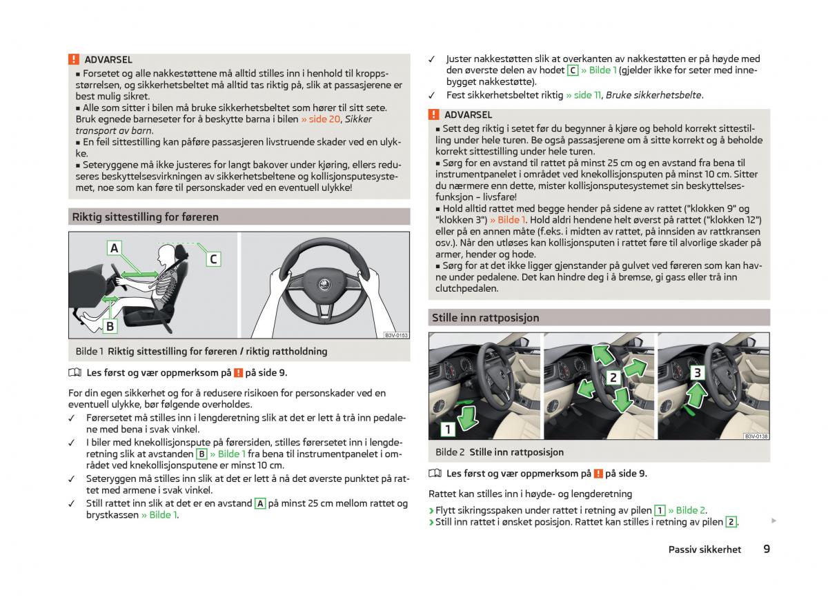 Skoda Superb III 3 bruksanvisningen / page 12