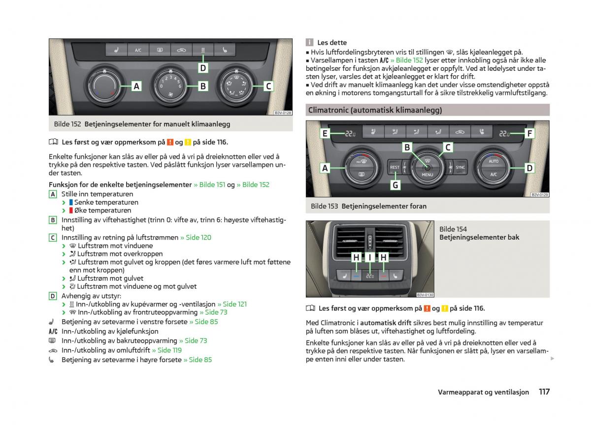 Skoda Superb III 3 bruksanvisningen / page 120