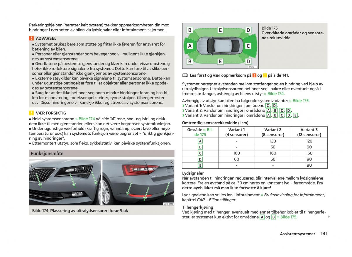 Skoda Superb III 3 bruksanvisningen / page 144