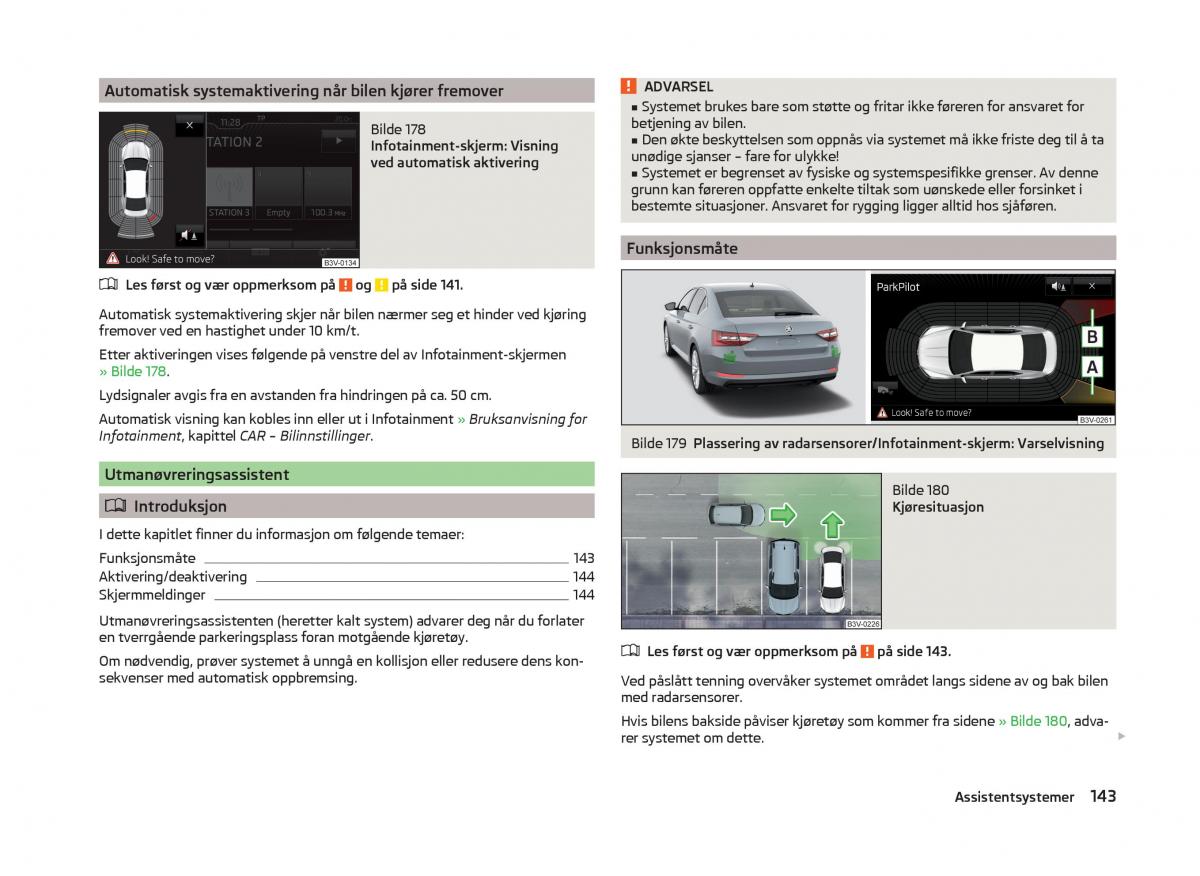 Skoda Superb III 3 bruksanvisningen / page 146