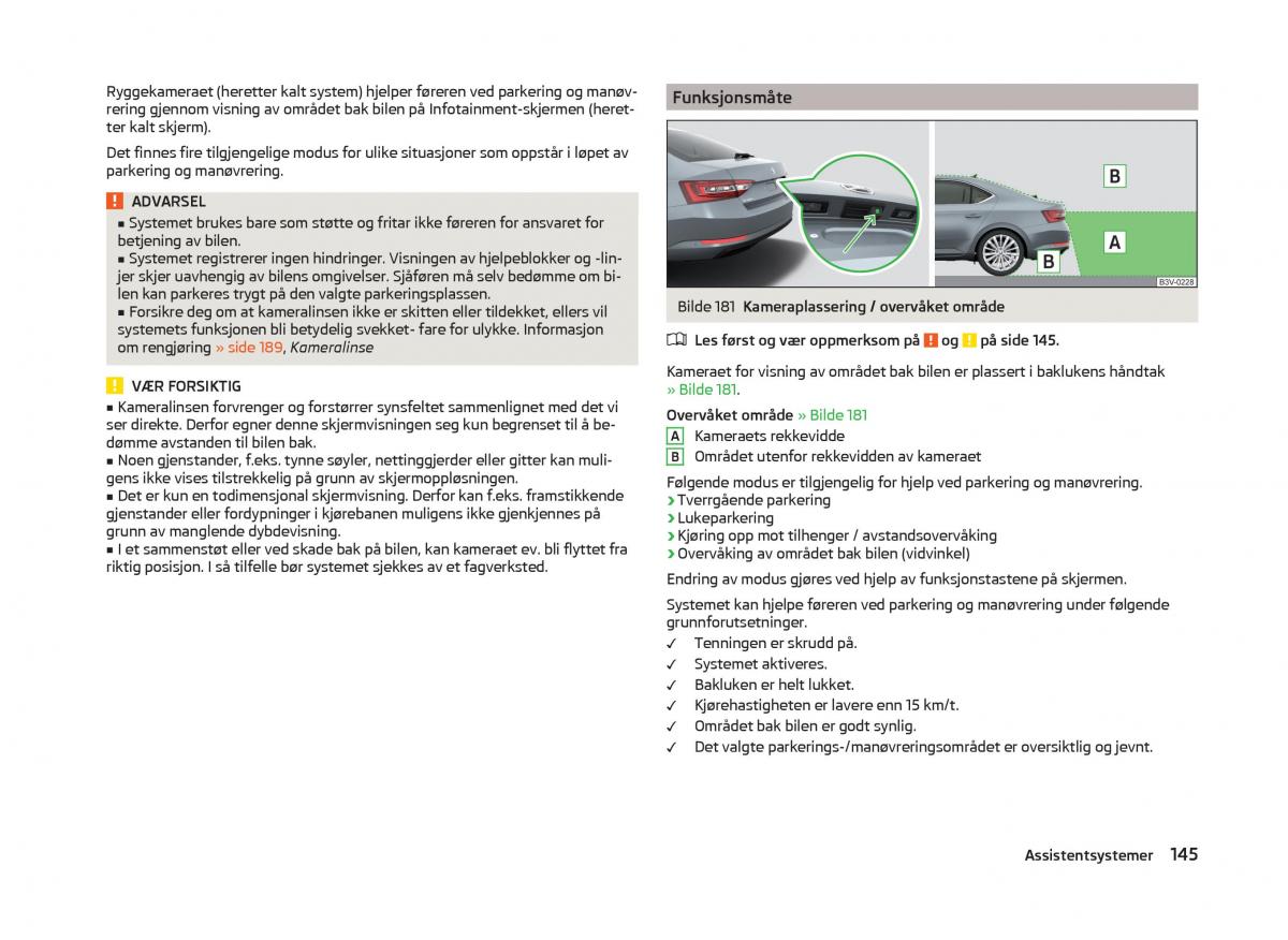 Skoda Superb III 3 bruksanvisningen / page 148