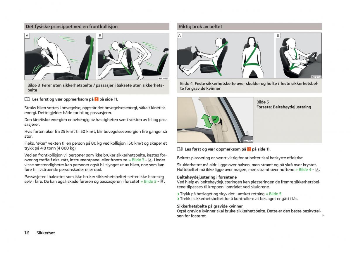 Skoda Superb III 3 bruksanvisningen / page 15