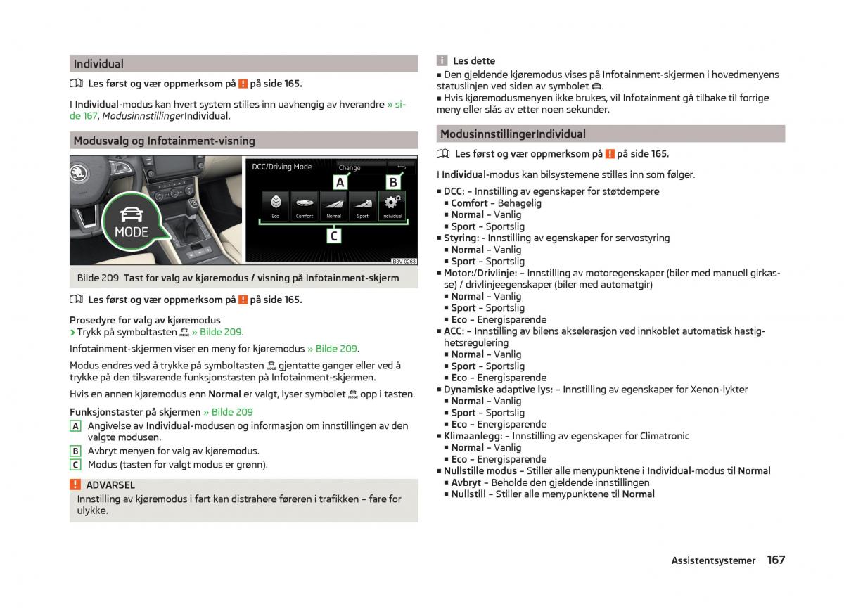 Skoda Superb III 3 bruksanvisningen / page 170