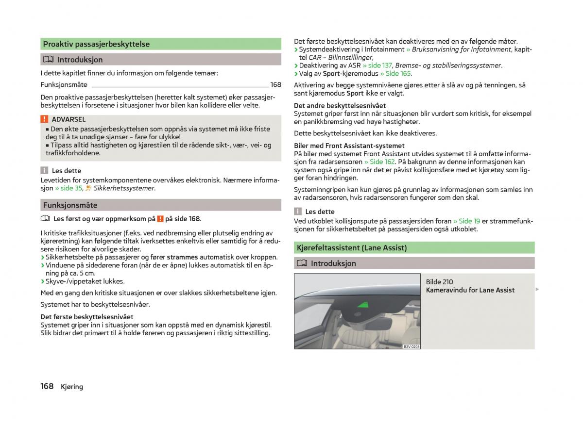 Skoda Superb III 3 bruksanvisningen / page 171