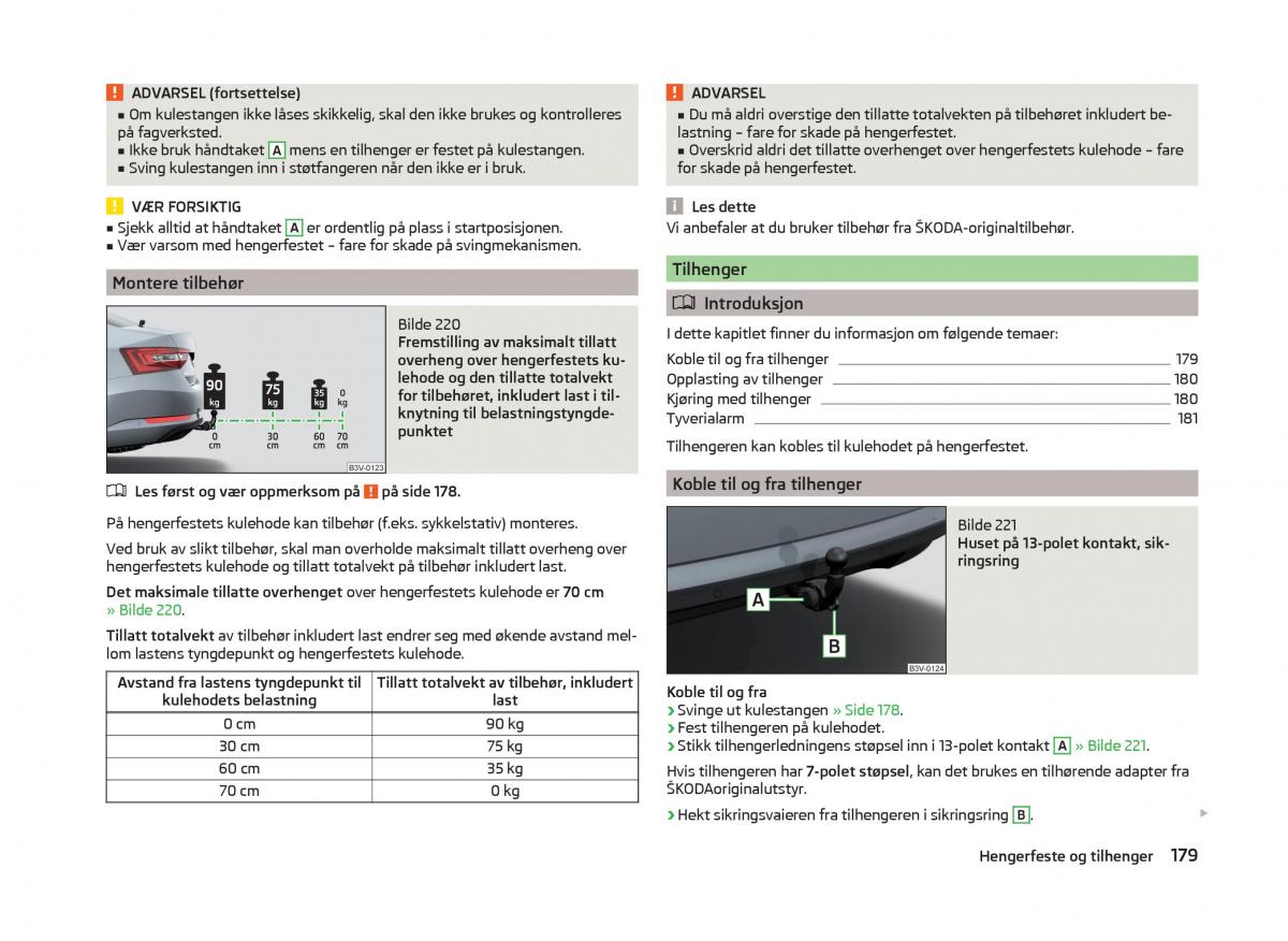 Skoda Superb III 3 bruksanvisningen / page 182