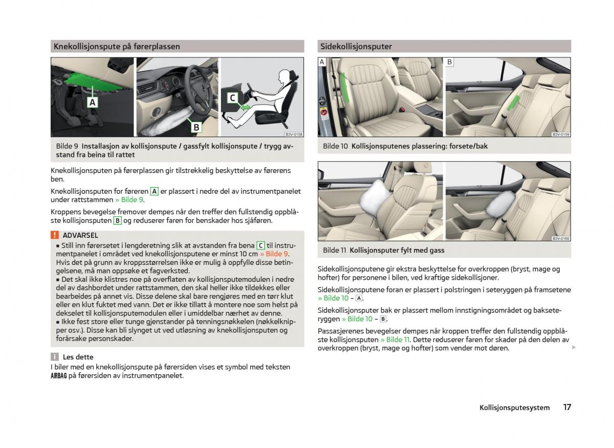 Skoda Superb III 3 bruksanvisningen / page 20