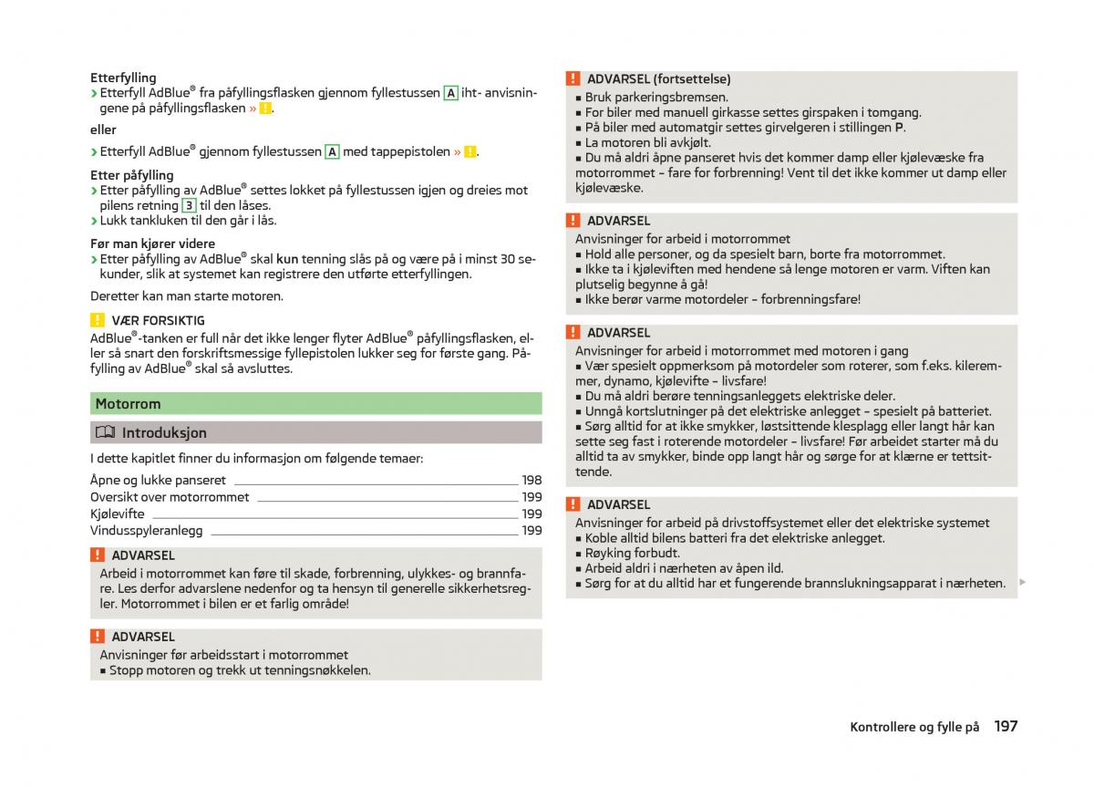 Skoda Superb III 3 bruksanvisningen / page 200