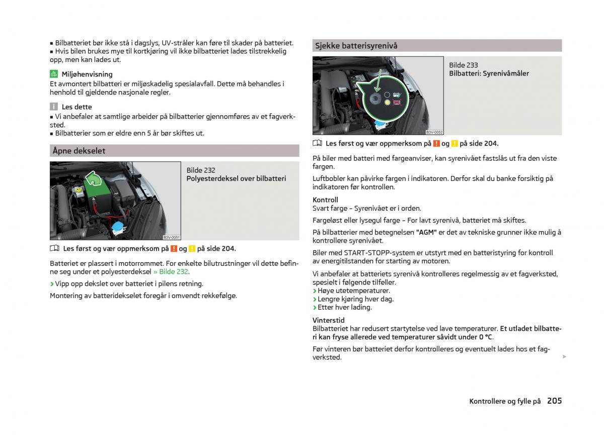 Skoda Superb III 3 bruksanvisningen / page 208