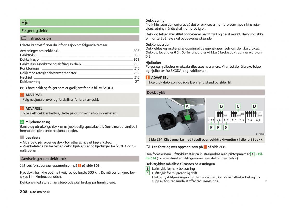 Skoda Superb III 3 bruksanvisningen / page 211