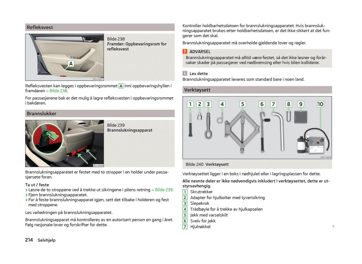 Skoda Superb III 3 bruksanvisningen / page 217