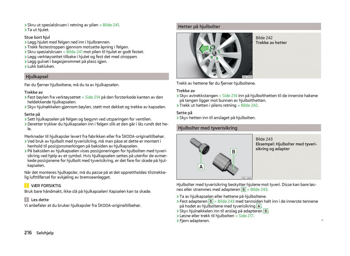 Skoda Superb III 3 bruksanvisningen / page 219