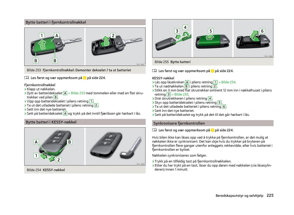 Skoda Superb III 3 bruksanvisningen / page 228