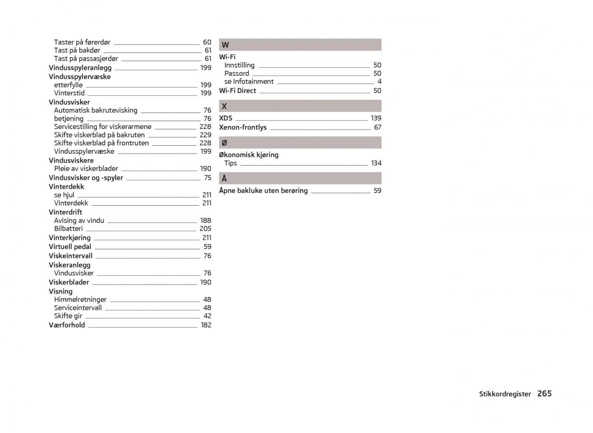 Skoda Superb III 3 bruksanvisningen / page 268