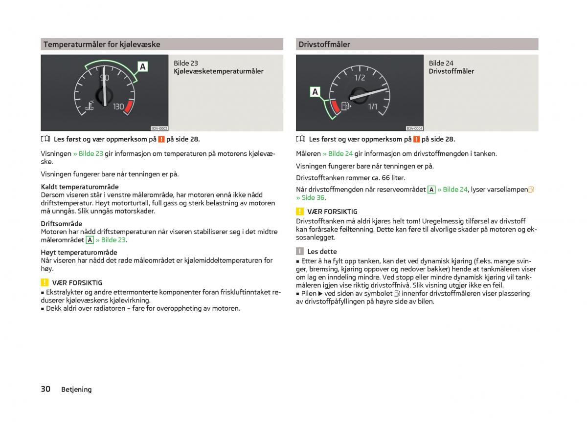 Skoda Superb III 3 bruksanvisningen / page 33