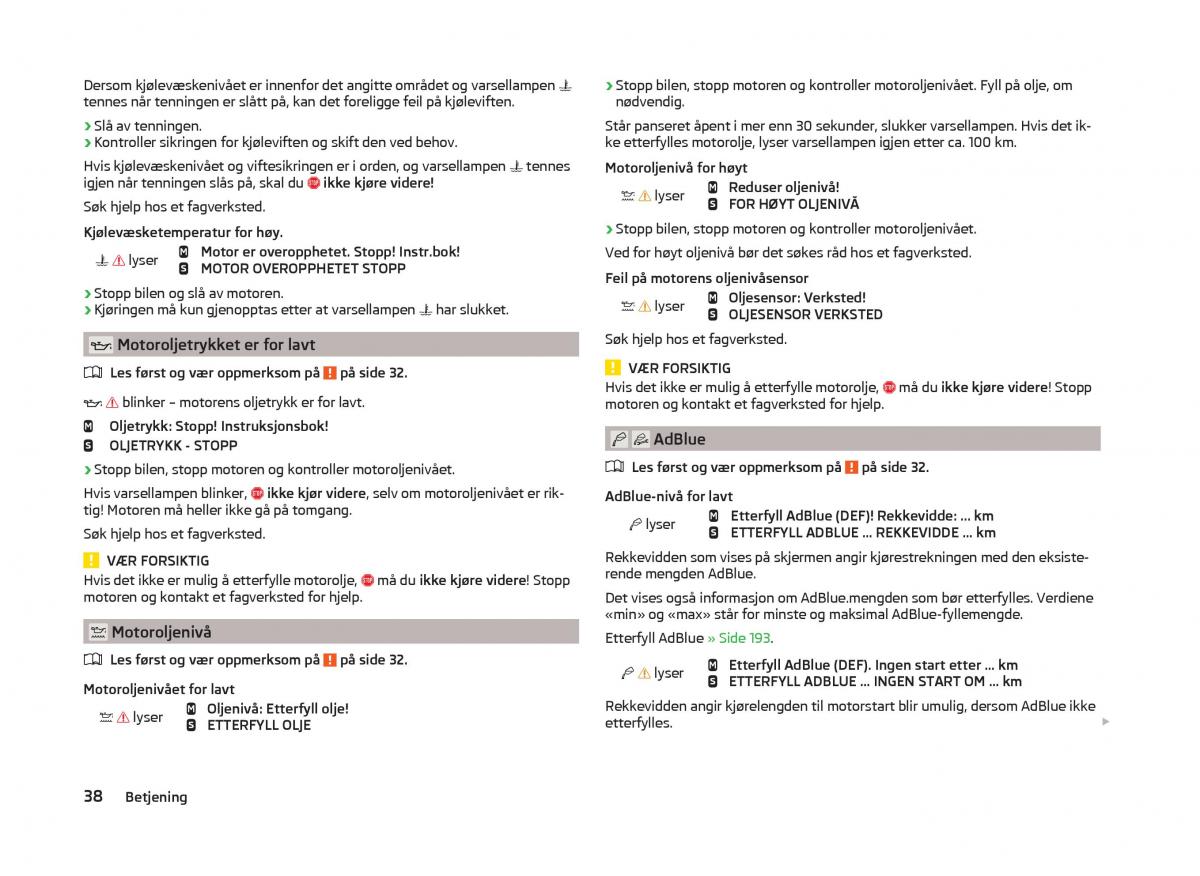 Skoda Superb III 3 bruksanvisningen / page 41