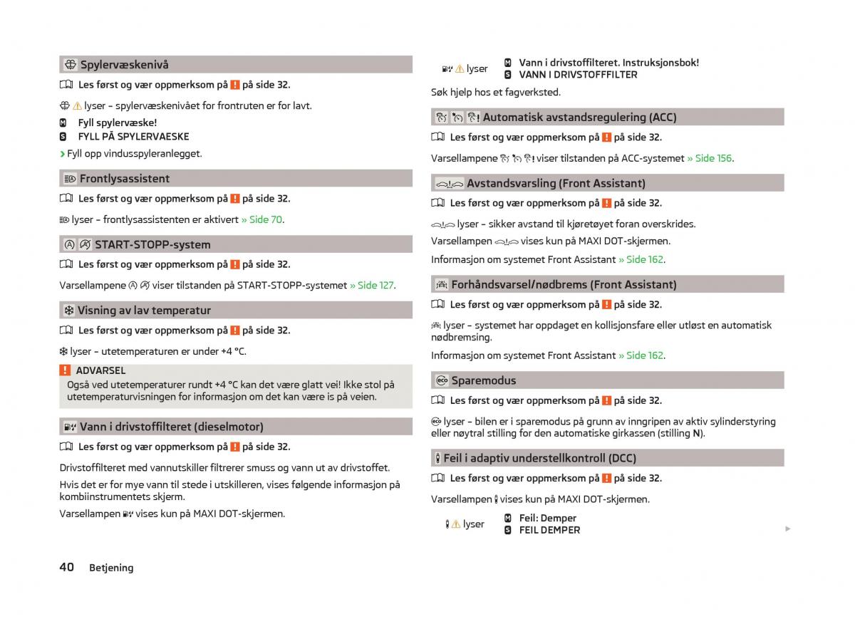 Skoda Superb III 3 bruksanvisningen / page 43