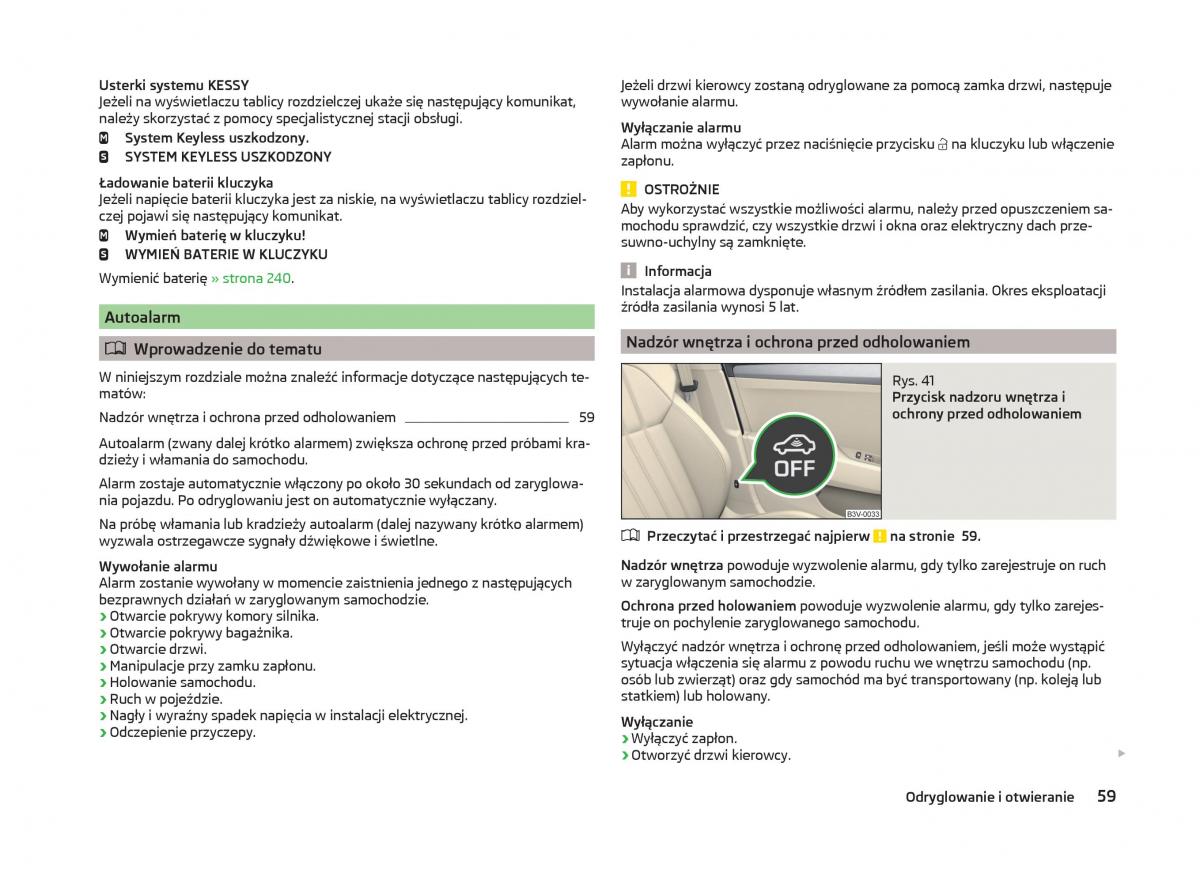 Skoda Superb III 3 instrukcja obslugi / page 62