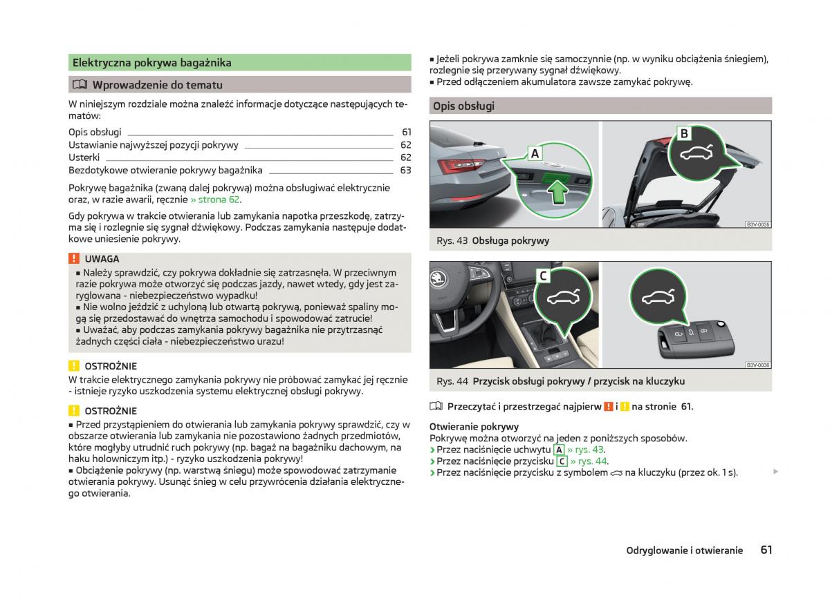 Skoda Superb III 3 instrukcja obslugi / page 64