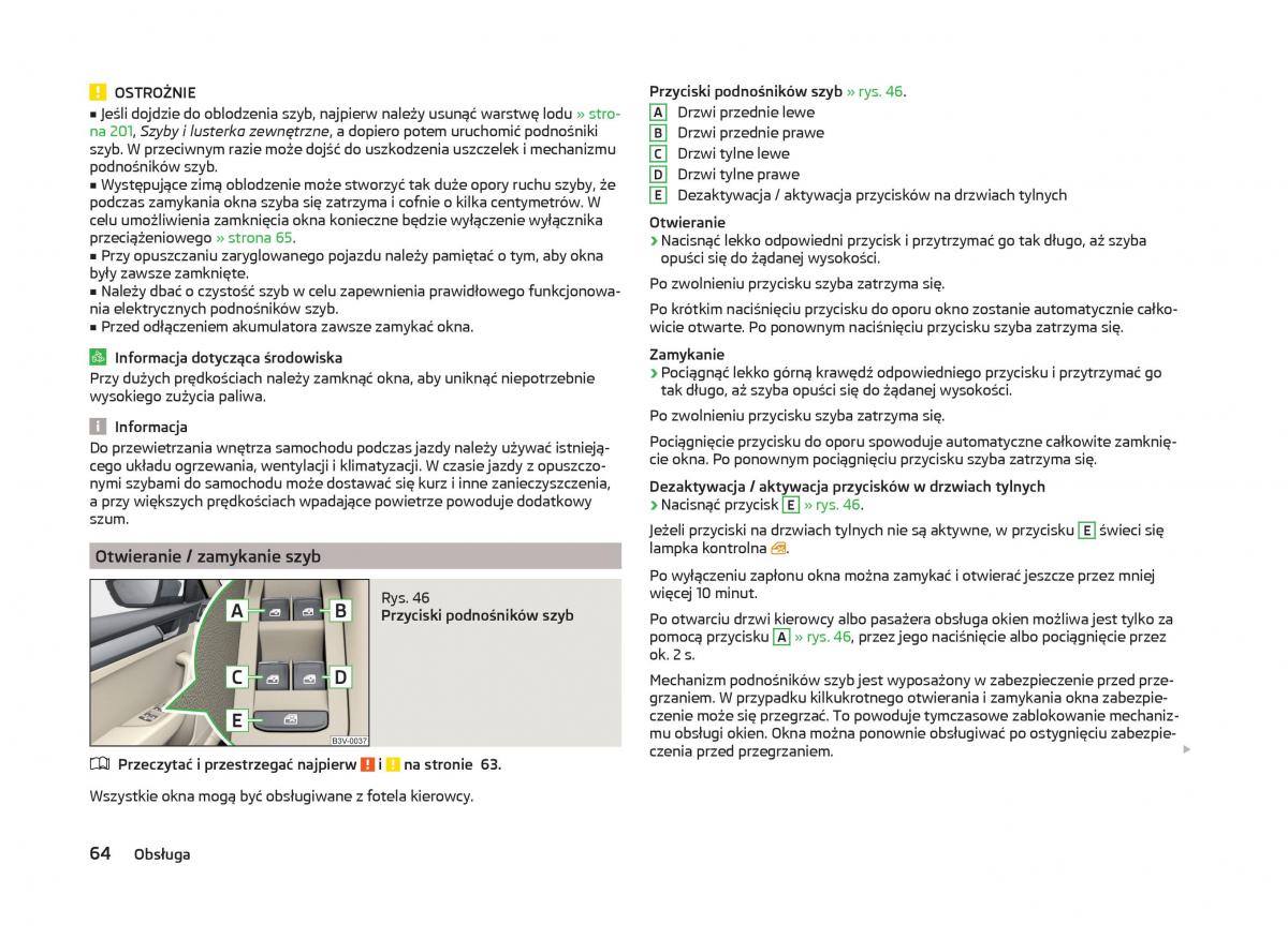 Skoda Superb III 3 instrukcja obslugi / page 67