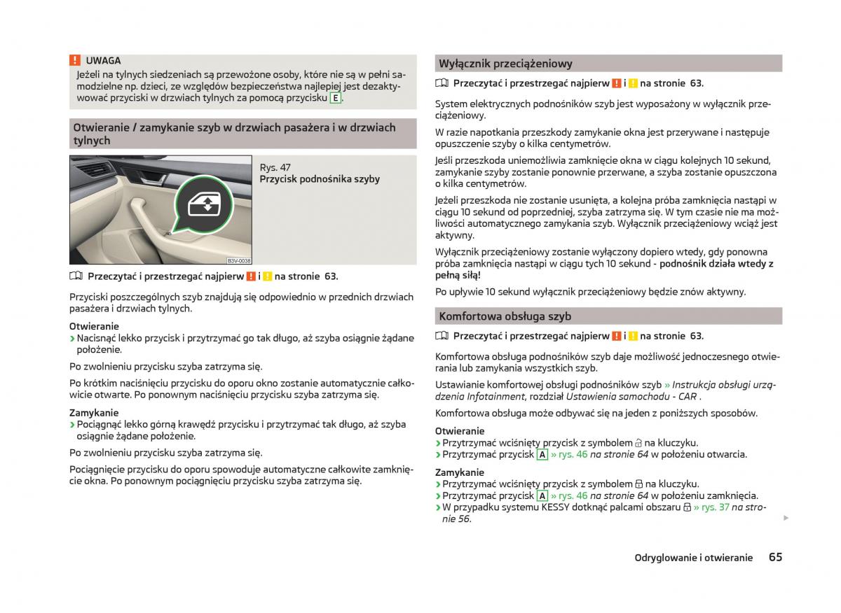 Skoda Superb III 3 instrukcja obslugi / page 68