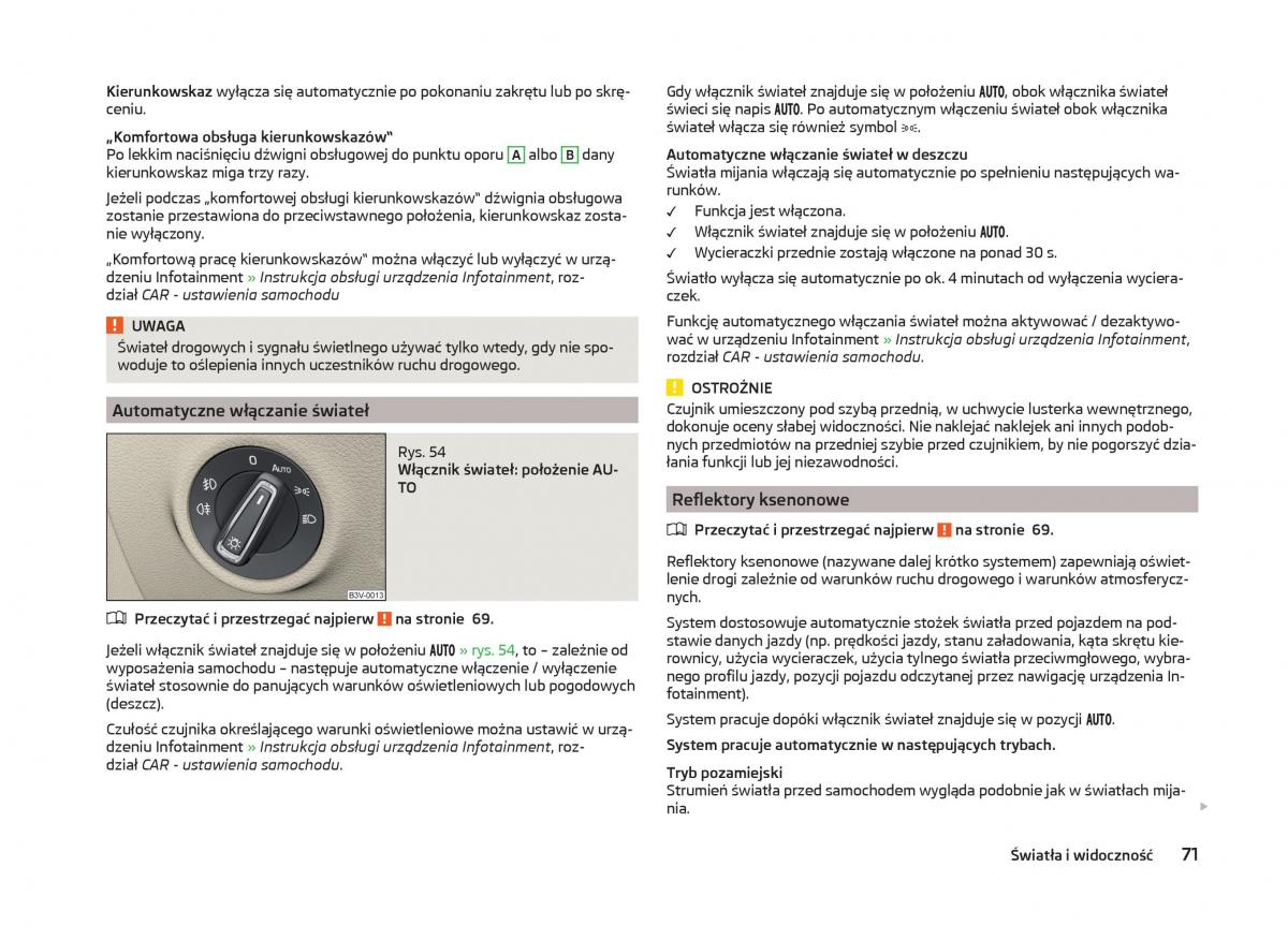 Skoda Superb III 3 instrukcja obslugi / page 74