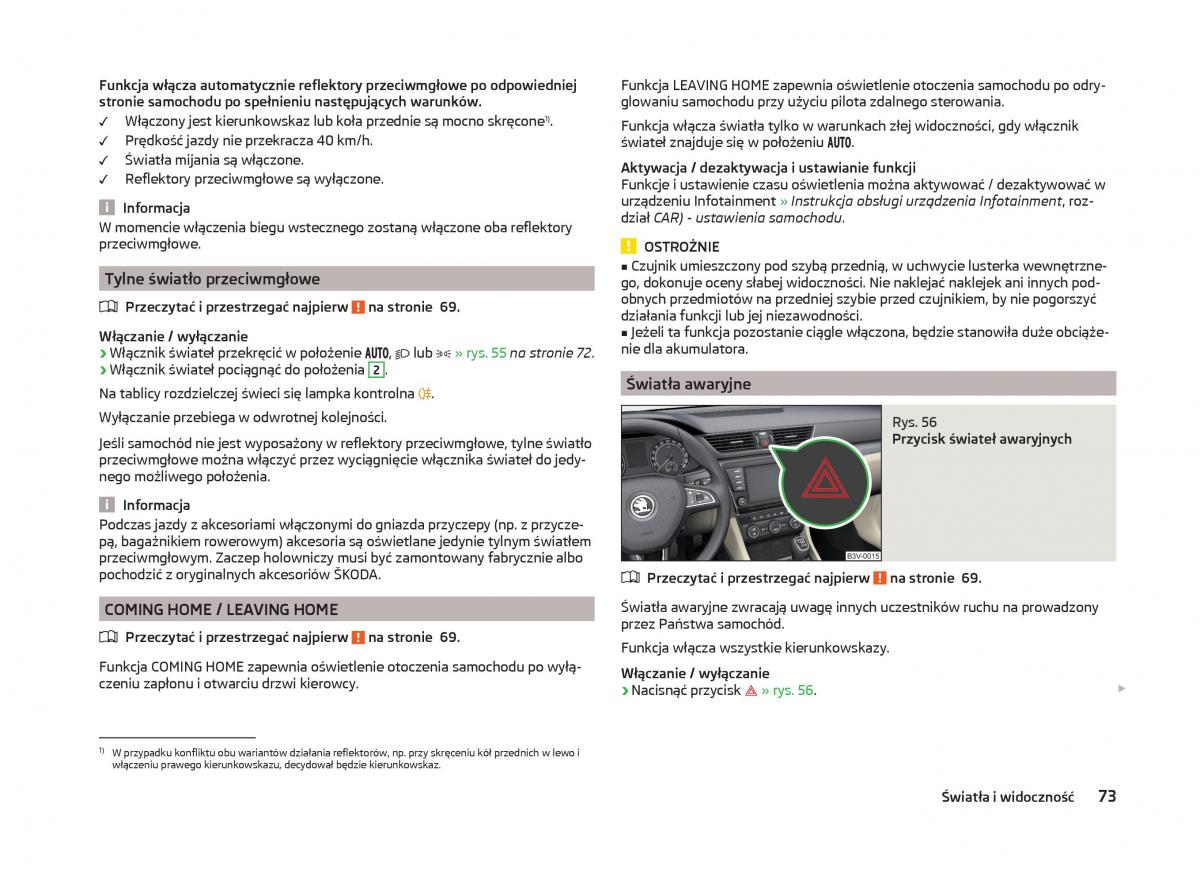 Skoda Superb III 3 instrukcja obslugi / page 76