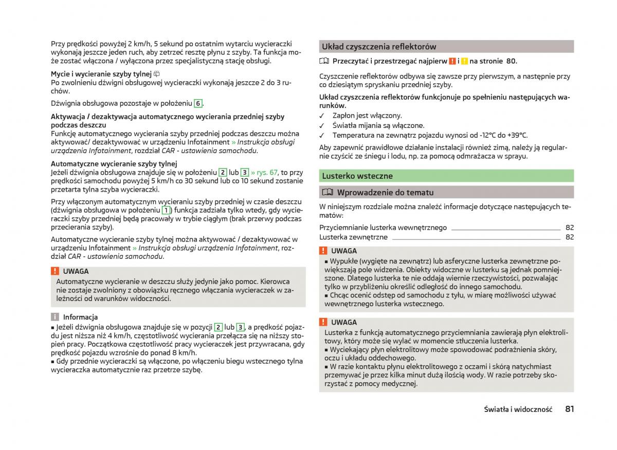 Skoda Superb III 3 instrukcja obslugi / page 84