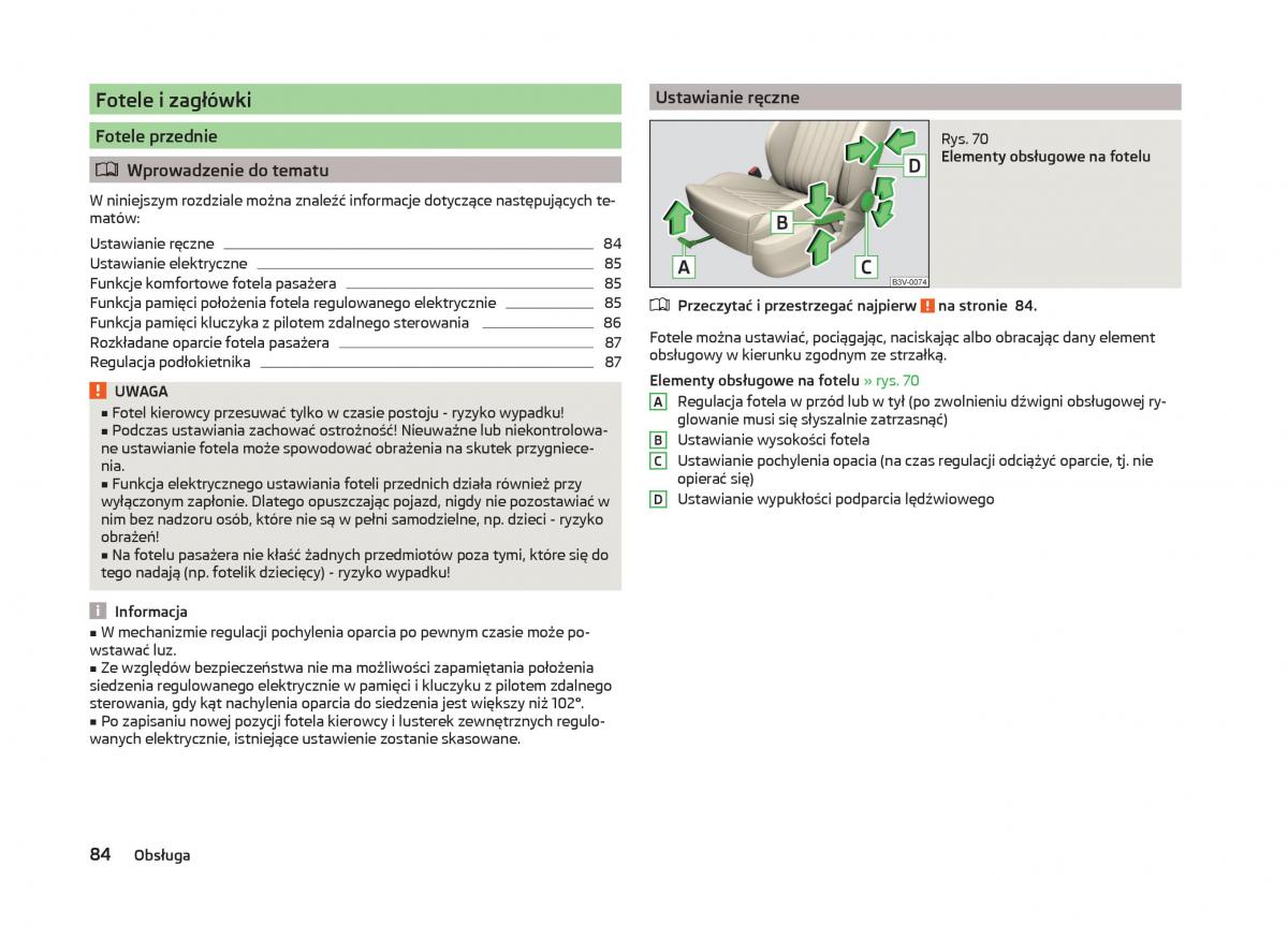 Skoda Superb III 3 instrukcja obslugi / page 87