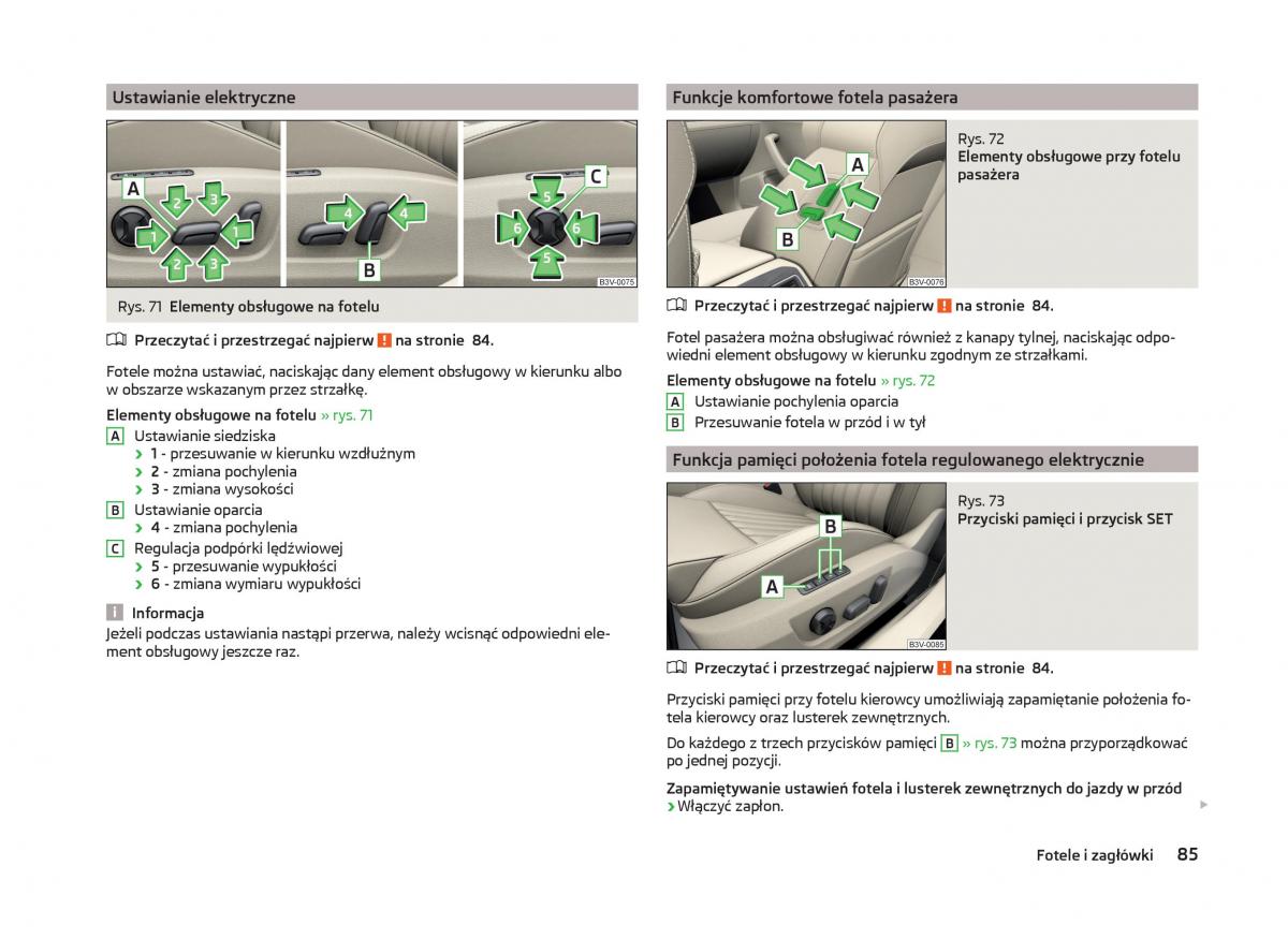 Skoda Superb III 3 instrukcja obslugi / page 88