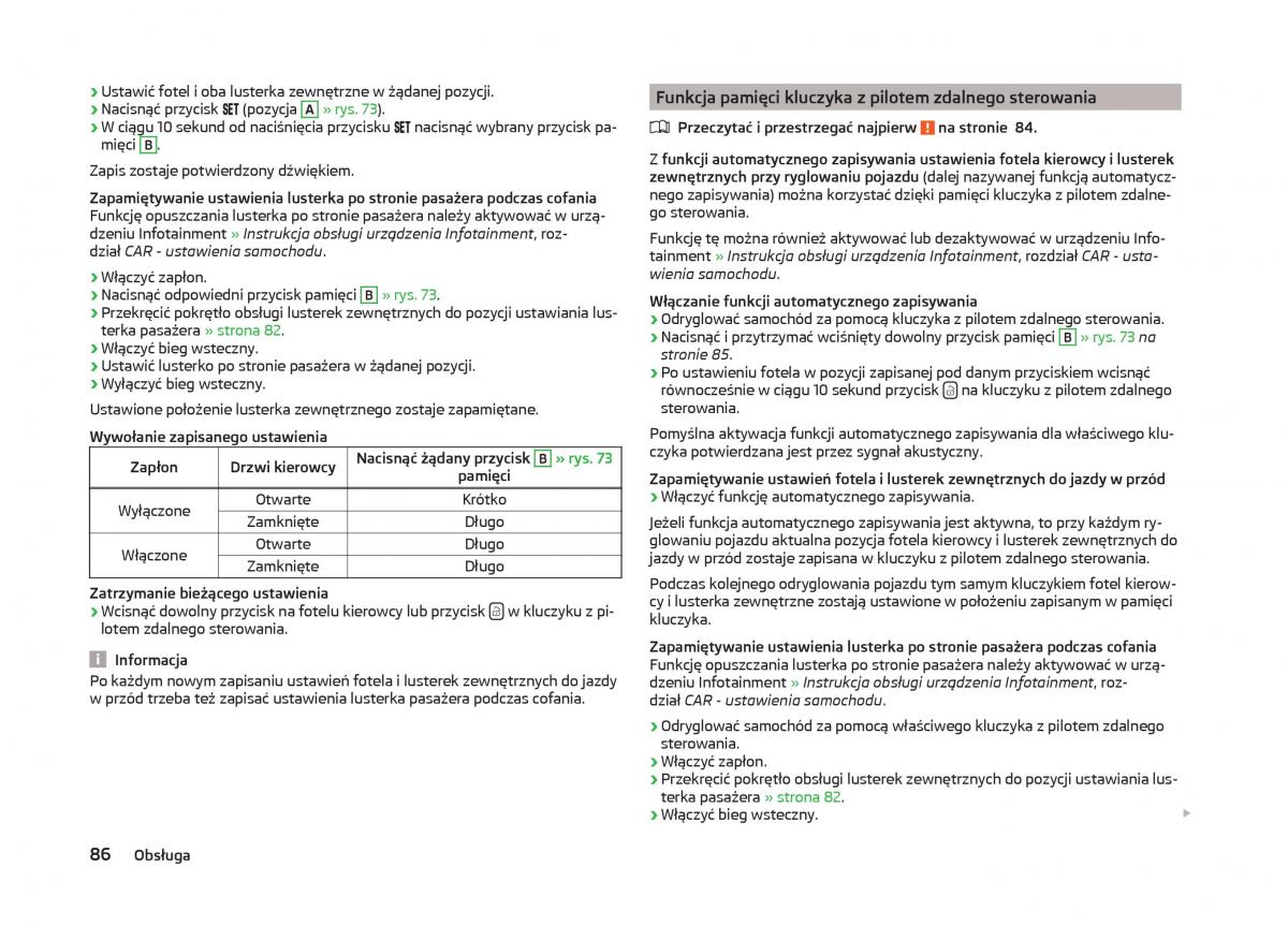 Skoda Superb III 3 instrukcja obslugi / page 89