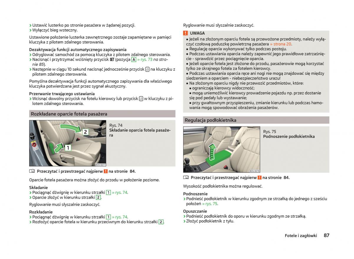 Skoda Superb III 3 instrukcja obslugi / page 90
