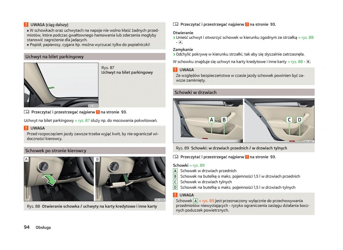 Skoda Superb III 3 instrukcja obslugi / page 97