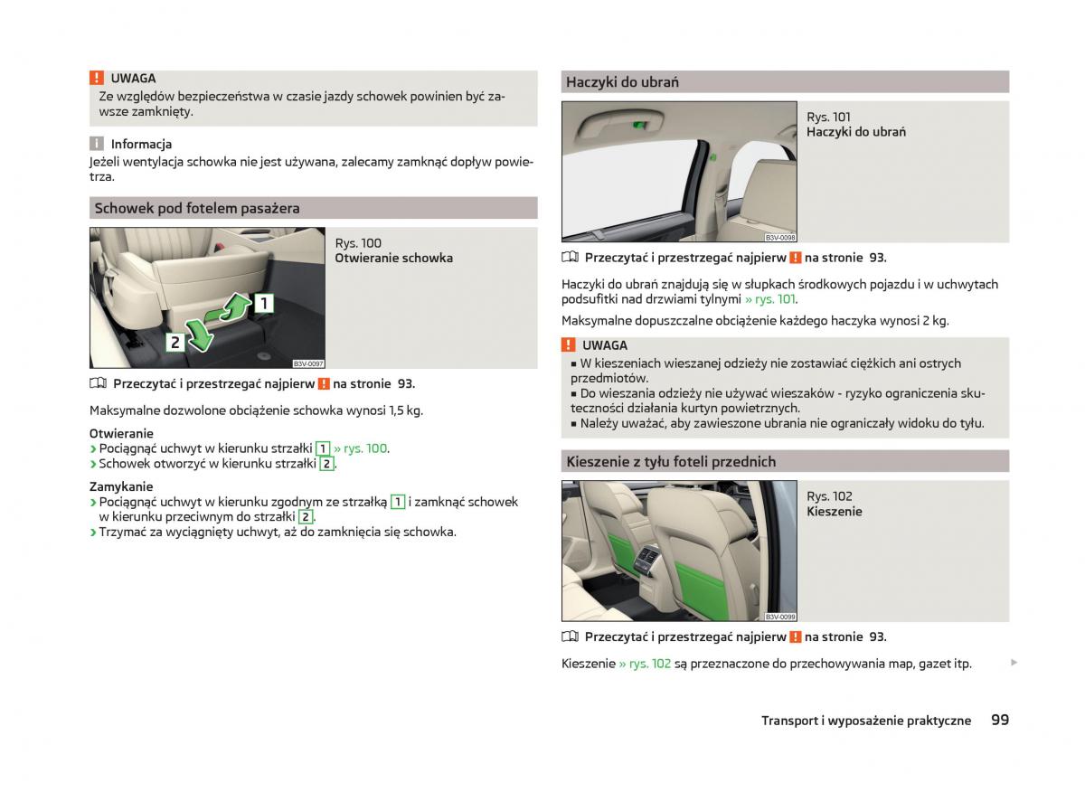 Skoda Superb III 3 instrukcja obslugi / page 102